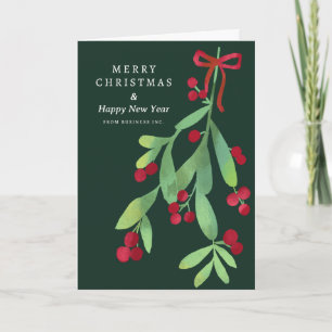Formal frohe Weihnachten Mistletoe Corporate Green