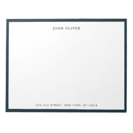 Formal für Unternehmen mit blauer Grenze Notizblock