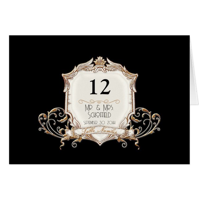 Formal Gold bei Schwarzen Wirbel Hochzeit (Vorderseite (Horizontal))