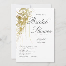 Formal Gold Calla Lily BW Brautparty Einladung