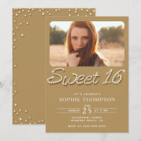 Formal Gold Chic Klasse Rhinestones Sweet 16 Foto