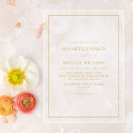 Formal Gold Classic Script Wedding Acryleinladungen