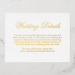 Formal Gold Foil Hochzeitskarte Folie Einladungspostkarte