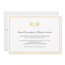 Formal Gold Hochzeitsempfang