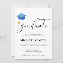 Formal Graduate Blue Cap PhD Graduation Party