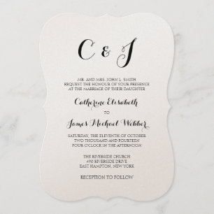 Formal Hochzeit Einladung von Bride-Eltern