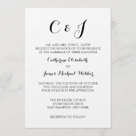 Formal Hochzeit Einladung von Bride-Eltern