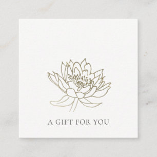 FORMAL IMITATE GOLD LOTUS FLORAL GIFT BESCHEINIGUN QUADRATISCHE VISITENKARTE
