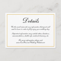 Formal kalligrafisches Gold-Border-Wedding Details