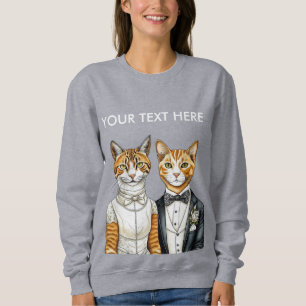 Formal Kleiderbrille und Groom Chic Cat Couple Sweatshirt