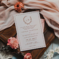 Formal Leaf Wappen Terracotta & Cream Wedding