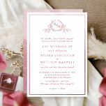 Formal Monogram Burgundy Watercolor Wedding Einladung<br><div class="desc">Freuen Sie sich auf eine elegante Hochzeitseinladung, die exquisite handgezeichnete leafarbige botanische Monogramm mit den Initialen von Braut und Bräutigam zeigt. Voreinladung bestickt mit dünner Bordeaux-, Maulbeertönen-Aquarellrahmen, im Hintergrund mit einer schönen Aquarellwäsche in Bordeaux-, Maulbeertönen, Wüste-Rose und Cabernet-Weintönen. Sauberes und einfaches Design, voll von Eleganz und Anmut. Elegantes Design mit...</div>