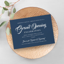 Formal Navy Corporate Grand Opening White