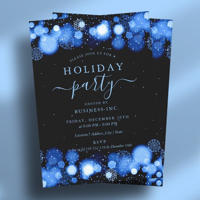 Formal Navy Glam Corporate Holiday Party Einladung (Formal Navy Glam Corporate Holiday Party Invitation)