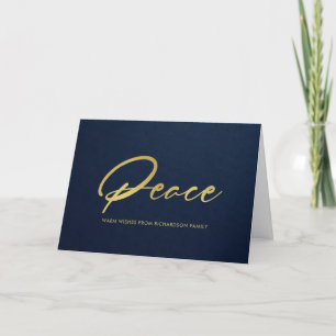 FORMAL NAVY IMITATS GOLD MINIMAL CALLIGRAPHIE FRIE KARTE