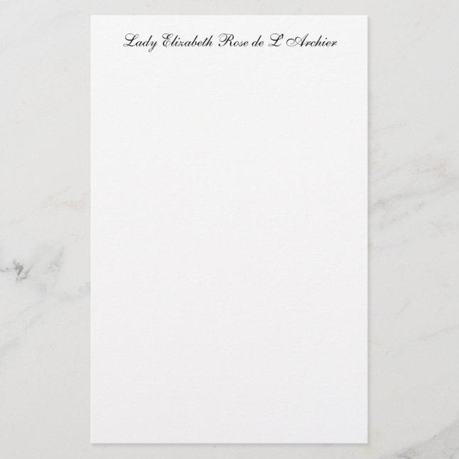 Formal Personal Stationery (Vorderseite)
