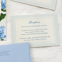 Formal Preppy French Blue Stripes Empfang