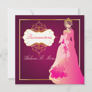 Formal Quinceañera/Quince años Prinzessin Einladung