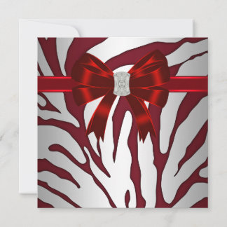 Formal Red Zebra Einladung