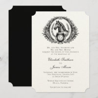 Formal Reitpferd Monogram Wappen Wedding