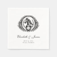 Formal Reitpferd Monogram Wappen Wedding