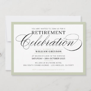 FORMAL RETIREMENT PARTY Modernes extravagantes Wei Einladung