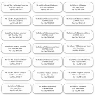 Formal-Schriftart-Briefumschlag-Adressenaufkleber Aufkleber