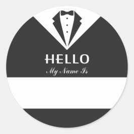 Formal Schwarz/Weiß-Tag Runder Aufkleber