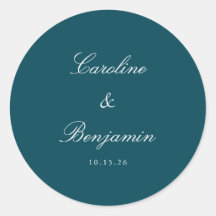 Formal Script Elegant Wedding Custom Aquamarin