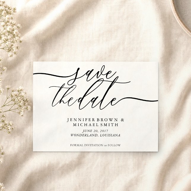 Formal Script Wedding Rett Date Foto Save The Date (Von Creator hochgeladen)