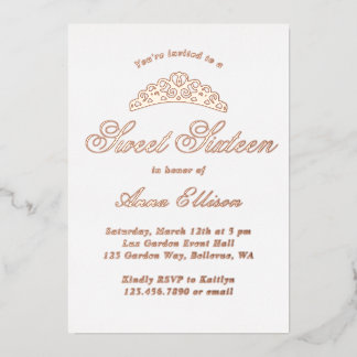 Formal Sweet 16 Folieneinladung