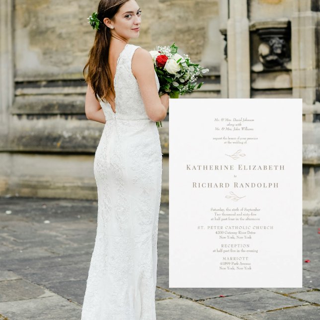 Formal Traditional Gold Text 2 Venue Wedding (Von Creator hochgeladen)