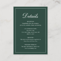 Formal Traditionelle Elegant Forest Green Wedding