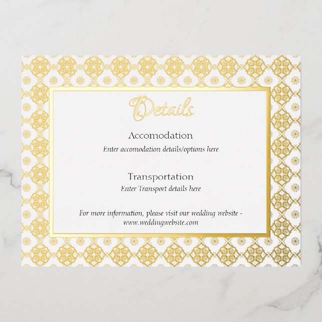 Formal verschmutzte Hochzeitskarte Folie Einladungspostkarte (Vorderseite)