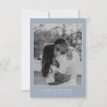 Formal Vintage dusty Blue Monogram Wedding