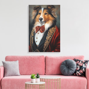 Formal Wear Tuxedo Shetland Sheepdog   Sheltie Leinwanddruck