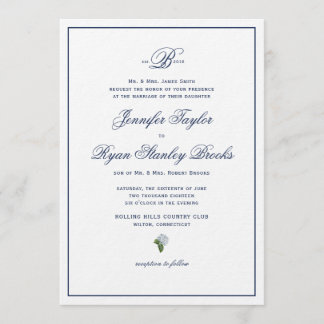 Formal Wedding Invite Hydrangea Einladung