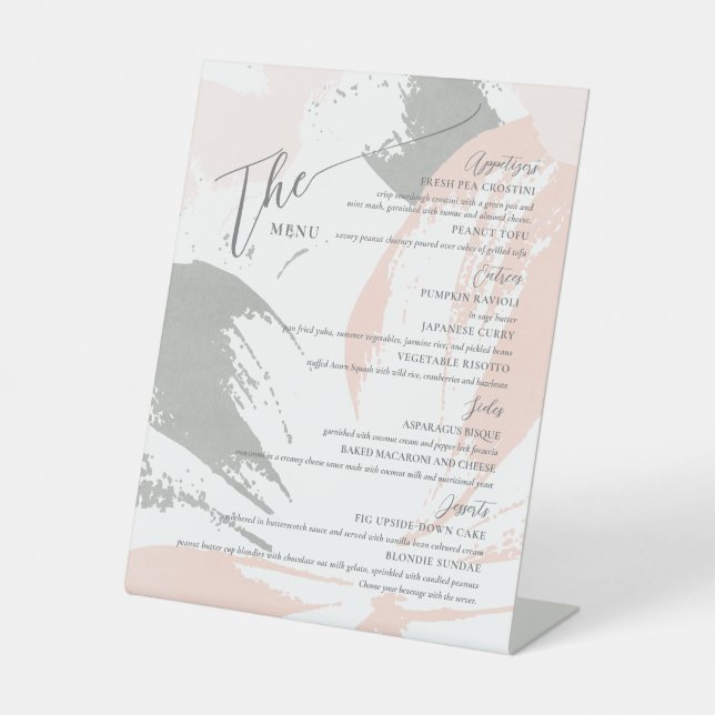 Formal Wedding Menu Elegant Sockelschild (Vorderseite)