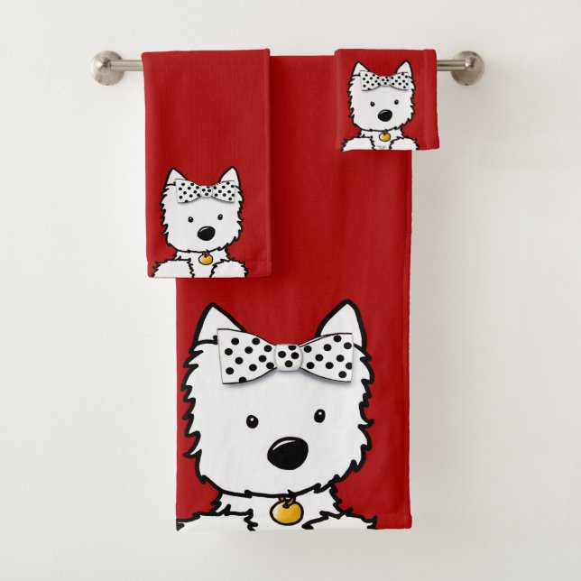 Formal Westie Girl Badhandtuch Set (Insitu)