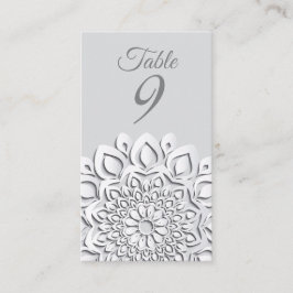 Formal White Paper Cut Mandala Wedding Platzkarte