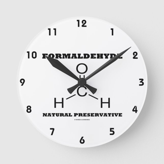 Formaldehyd-natürliches Konservierungsmittel Runde Wanduhr (Vorderseite)