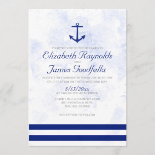 Formale Anker-Hochzeits-Einladungen Einladung