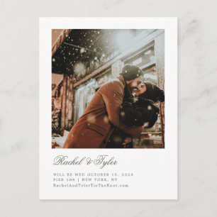 Formale Captions-Hochzeit Einladung zum Speichern Postkarte