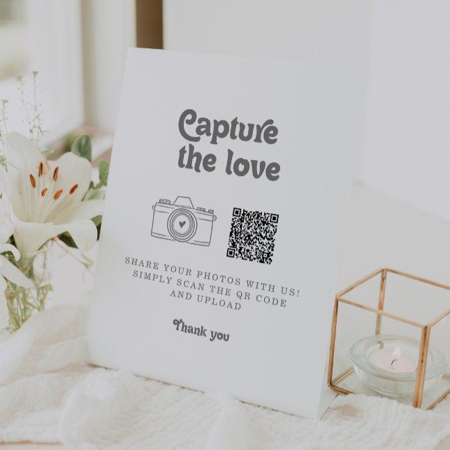 Formale einfache Capture the Love Hochzeit Sockelschild (Von Creator hochgeladen)