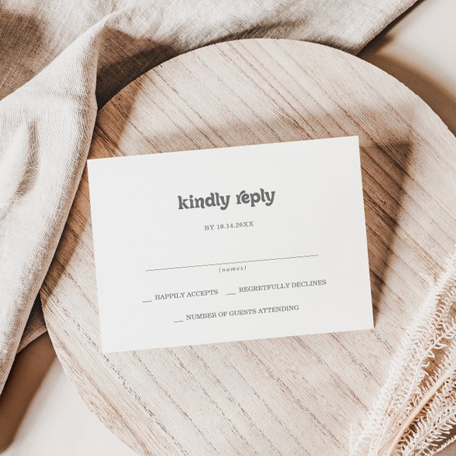 Formale einfache Hochzeit RSVP Karte (Von Creator hochgeladen)