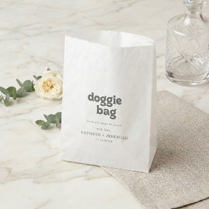 Formale einfache Hochzeits-Hund-Leckerei Geschenktütchen