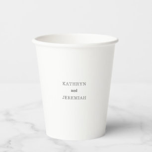 Formale einfache minimale Hochzeit Pappbecher