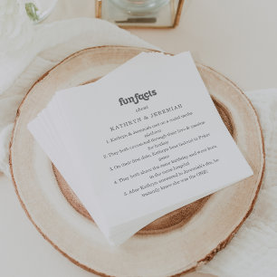 Formale einfache Trivia-Spaßfakten Hochzeitsservie Serviette