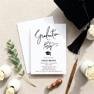 Formale elegante stilvolle Typografie Abschluss Einladung
