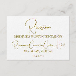 Formale goldene Black-Tie-Hochzeitsfeier  Einladung